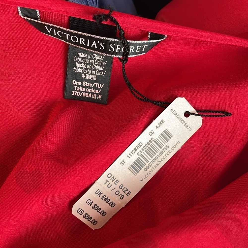 Victoria Secret Red Love Kimono/Robe - Picture 5 of 7